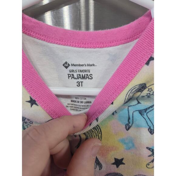 5/$15 Rainbow Unicorn Pajamas - Member's Mark - 3T - Picture 3 of 3